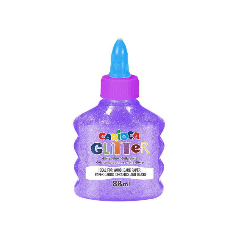 Buy Carioca Glitter Glue Bottle Spark Purple 88ml | Yallatoys.com