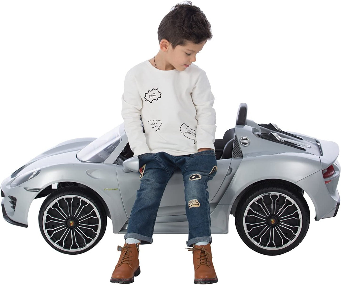 Buy Rollplay Porsche 918 Spyder Premium 12V Battery Operated E Car | Yallatoys.com