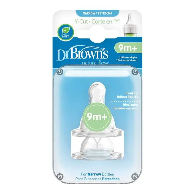 Y-Cut Silicone Narrow Options+ Nipple, 2-Pack Dr Browns Yallatoys