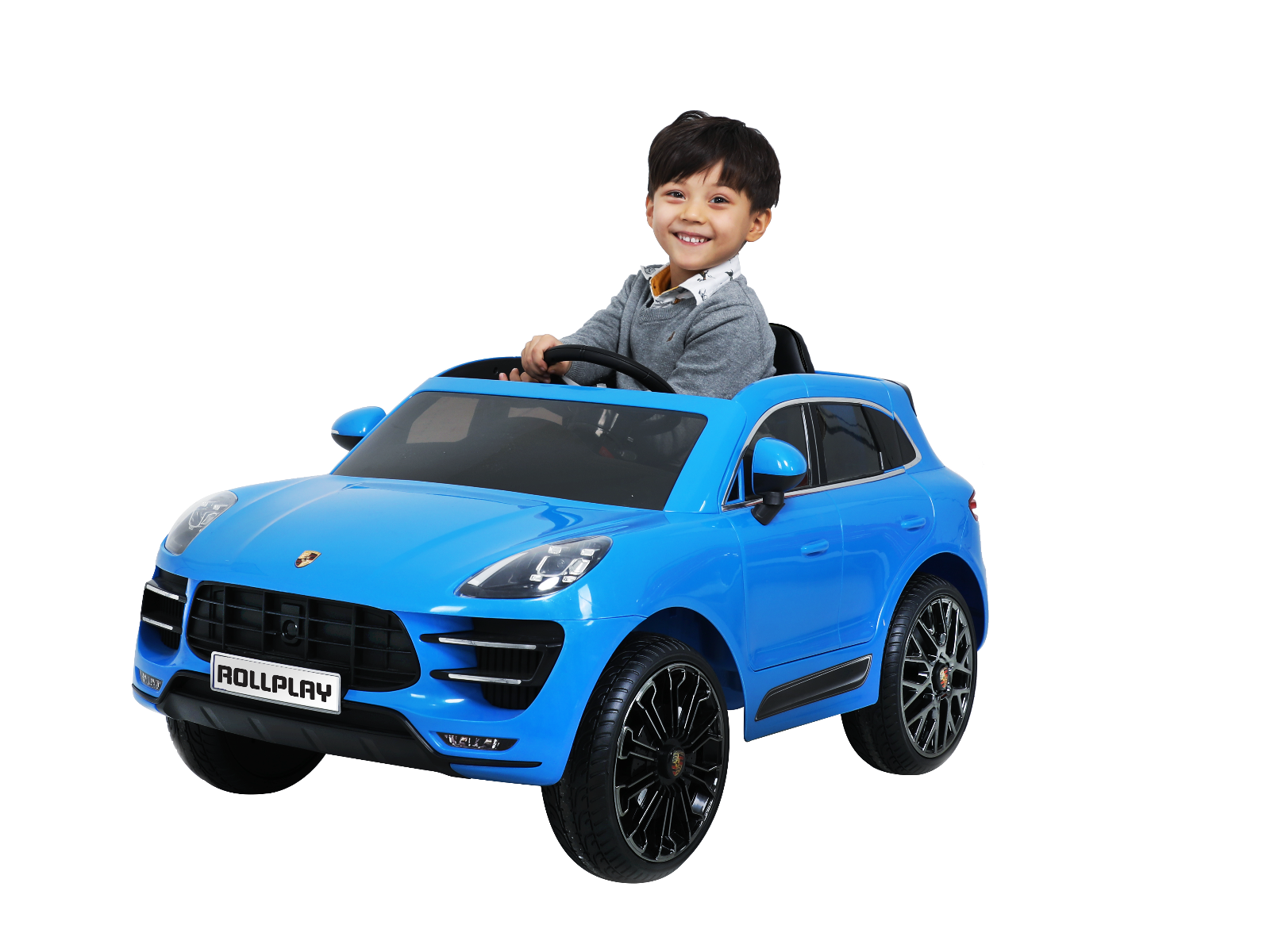 Buy Rollplay Porsche Macan, 12V, RC, Blue | Yallatoys.com