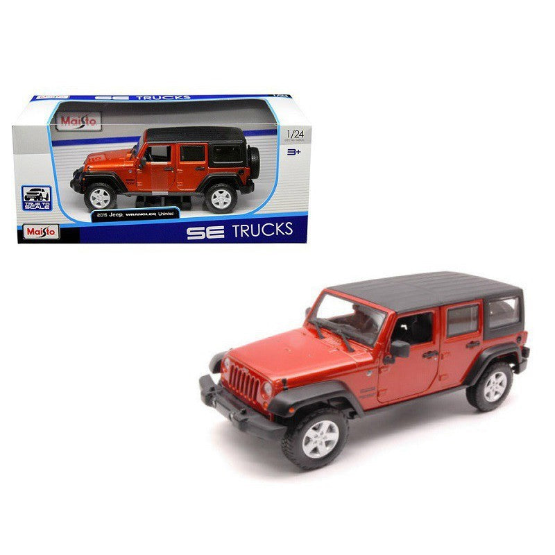Buy Maisto Scale Model Compatible with Jeep Wrangler Unlimited 2015 Copper Metallic | Yallatoys.com
