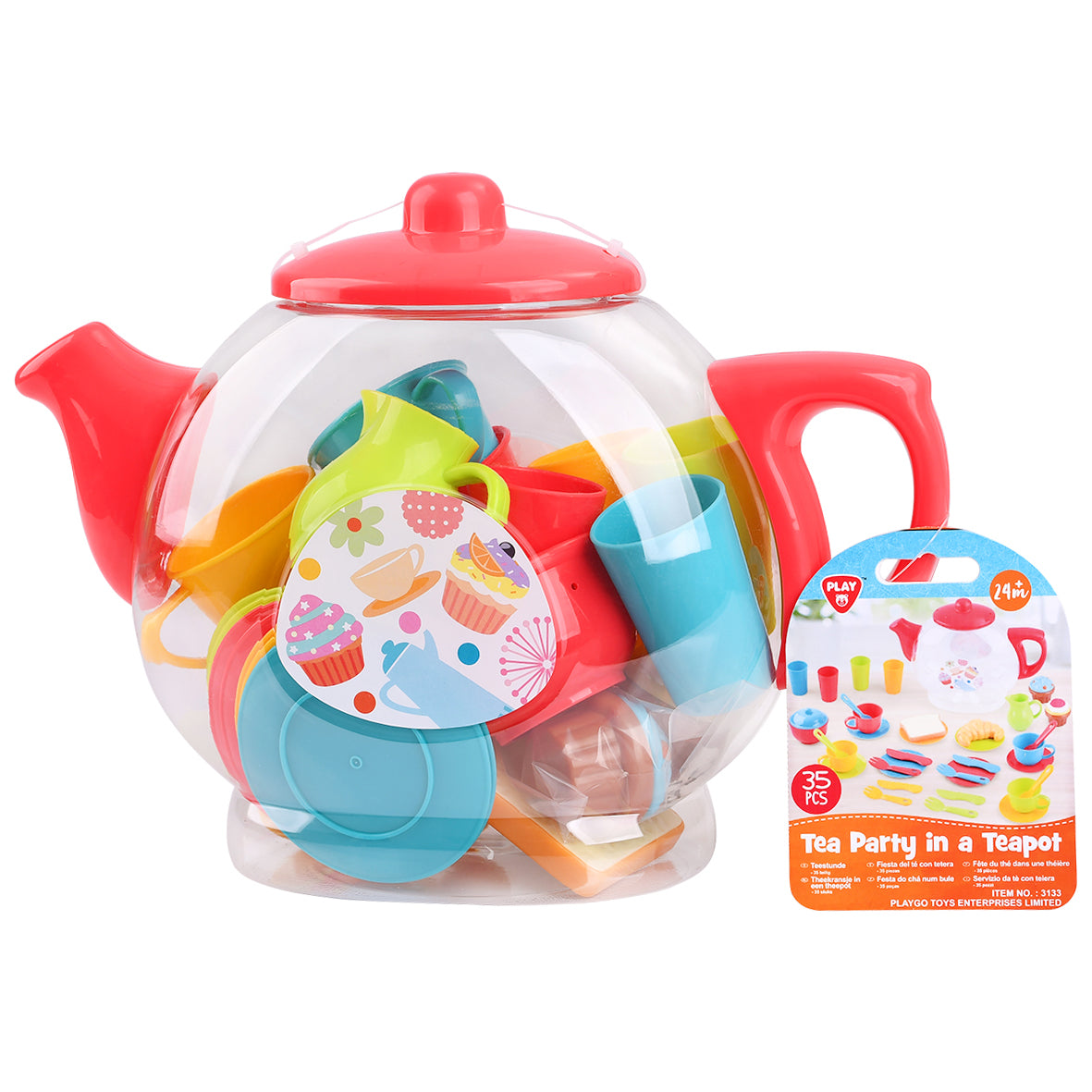 Playgo Tea Party In a Teapot 34 Pcs Playgo Yallatoys