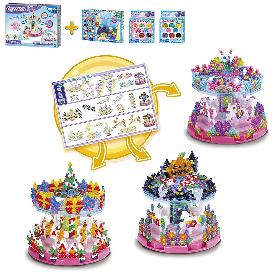 Buy Aquabeads 3D Merry-Go-Round Set Colourful | Yallatoys.com