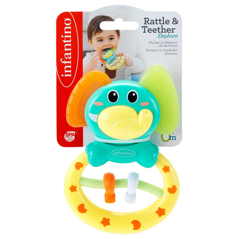 Infantino Rattle & Teether Elephant Infantino Yallatoys
