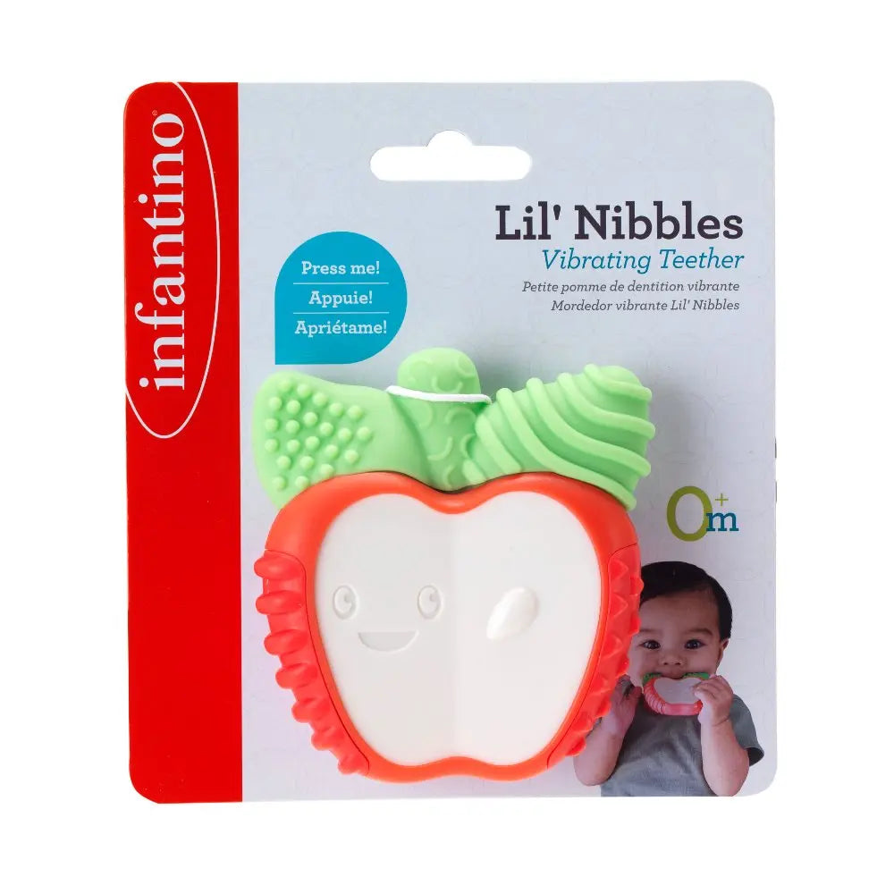 Infantino Lil' Nibbles Vibrating Teether  Apple Infantino Yallatoys
