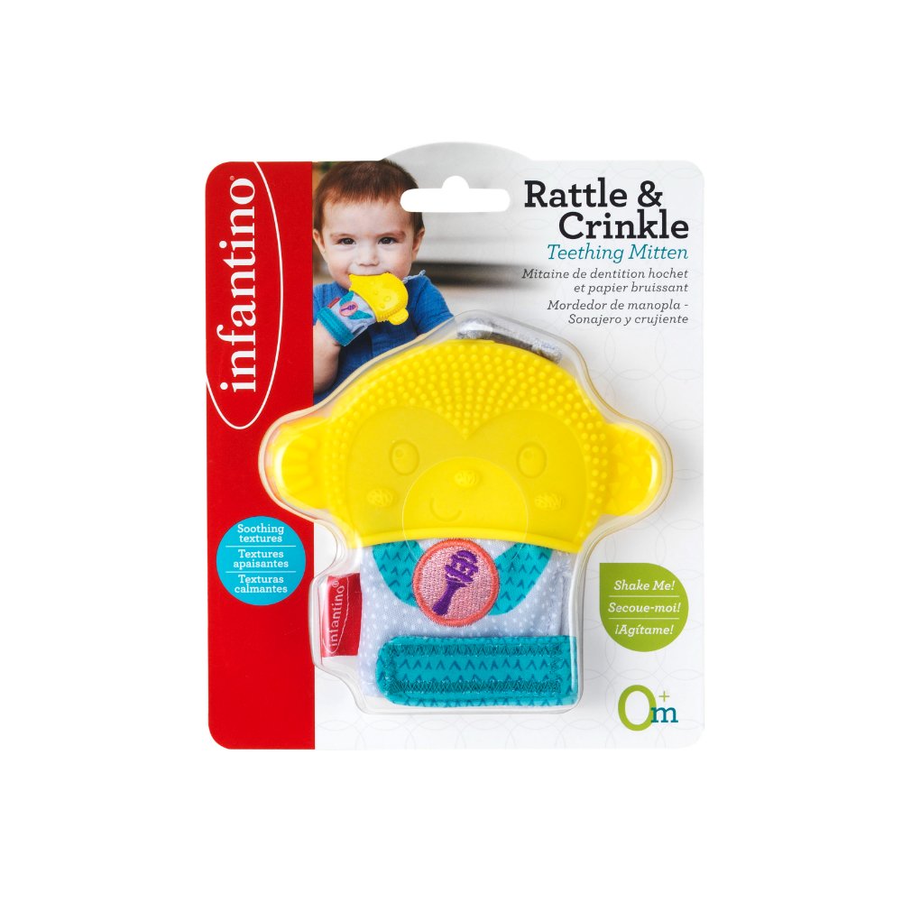 Infantino Rattle & Crinkle Teething Mitten Infantino Yallatoys