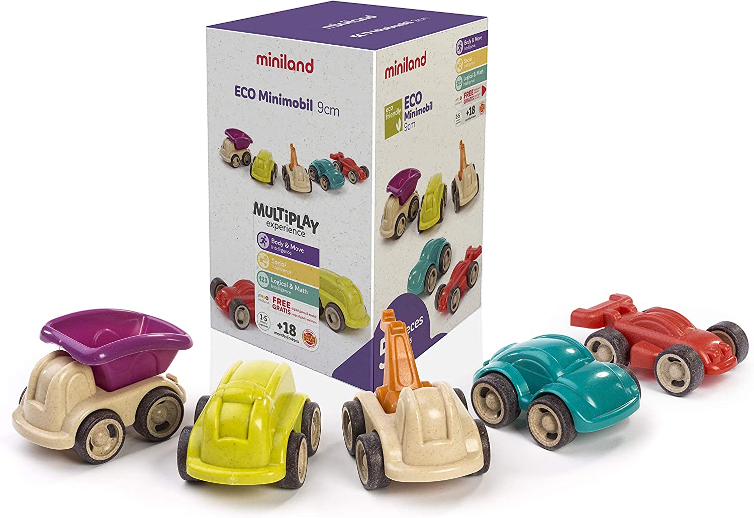 Buy Miniland ECO Minimobile 12cm 5pcs Cars | Yallatoys.com