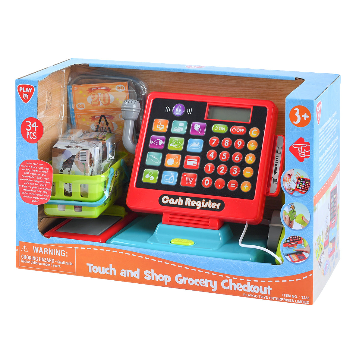 Playgo Touch and Shop Grocery Checkout 34Pcs Playgo Yallatoys