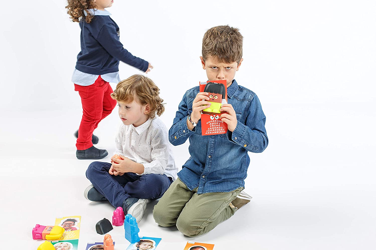 Buy Miniland Emotiblocks Therapy Game Understand Facial Cues 18pcs | Yallatoys.com