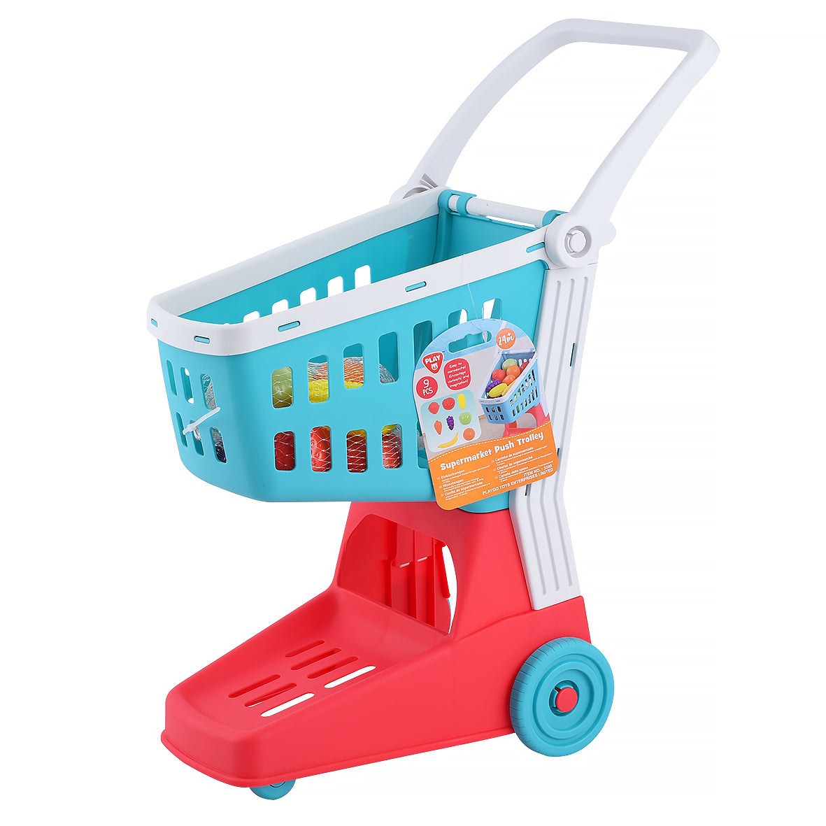Playgo Supermarket Push Trolley 9Pcs Playgo Yallatoys
