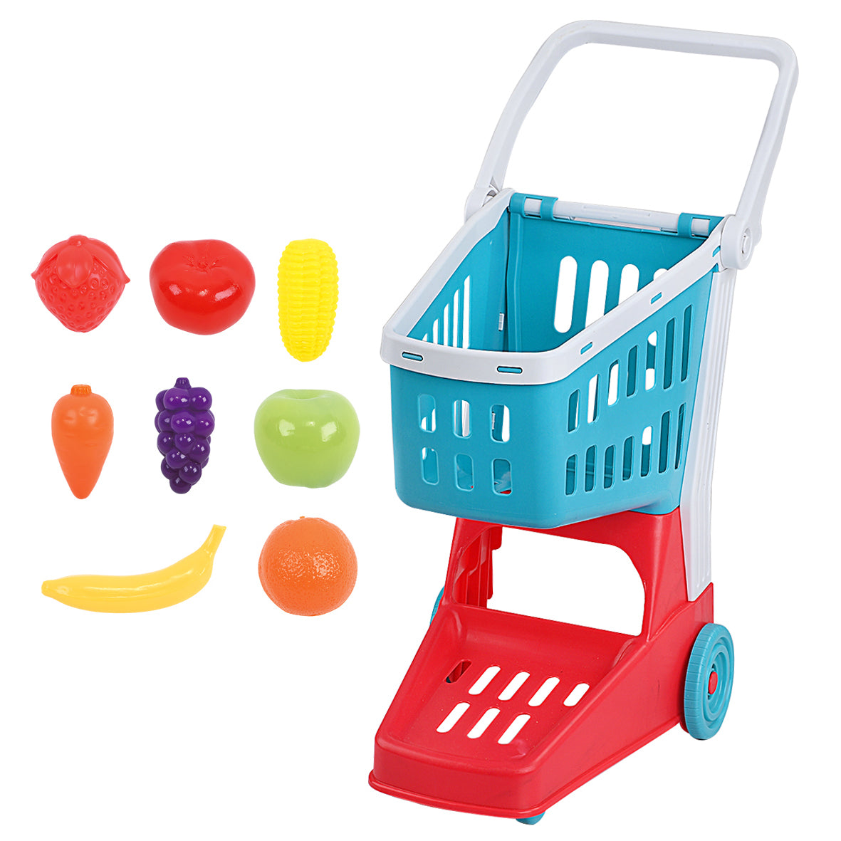 Playgo Supermarket Push Trolley 9Pcs Playgo Yallatoys