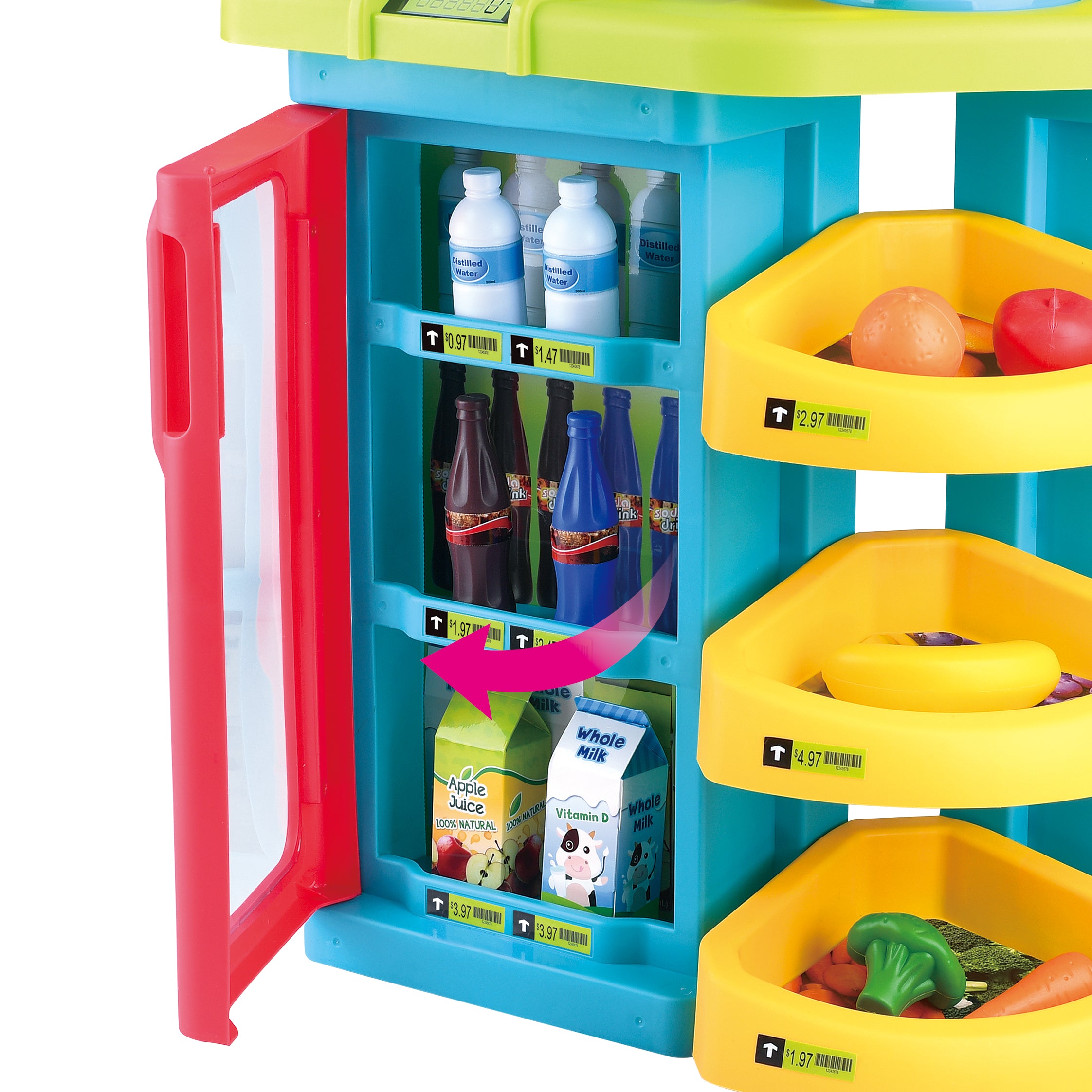 Playgo Grocery Store 64Pcs Battery Operated Playgo Yallatoys