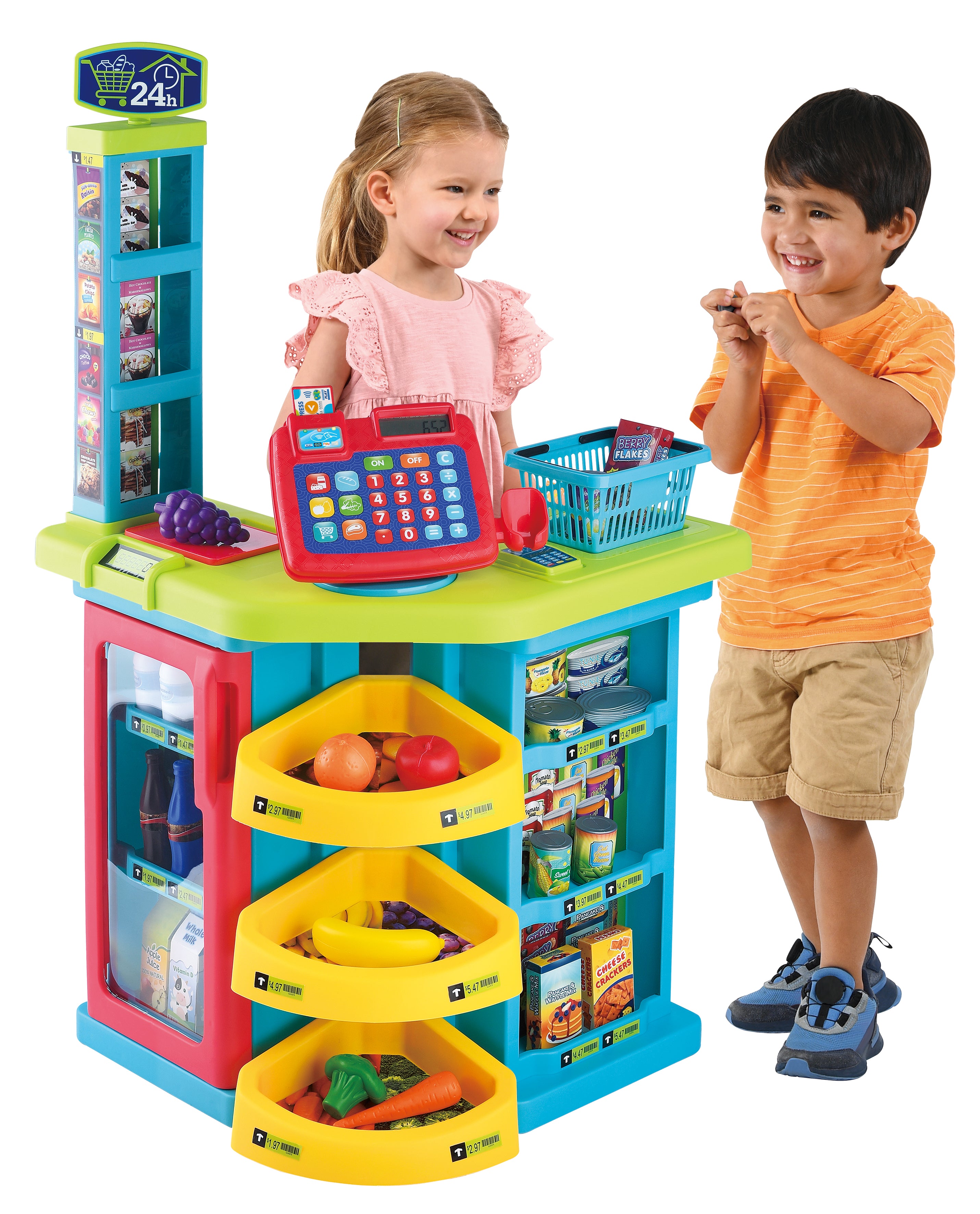 Playgo Grocery Store 64Pcs Battery Operated Playgo Yallatoys