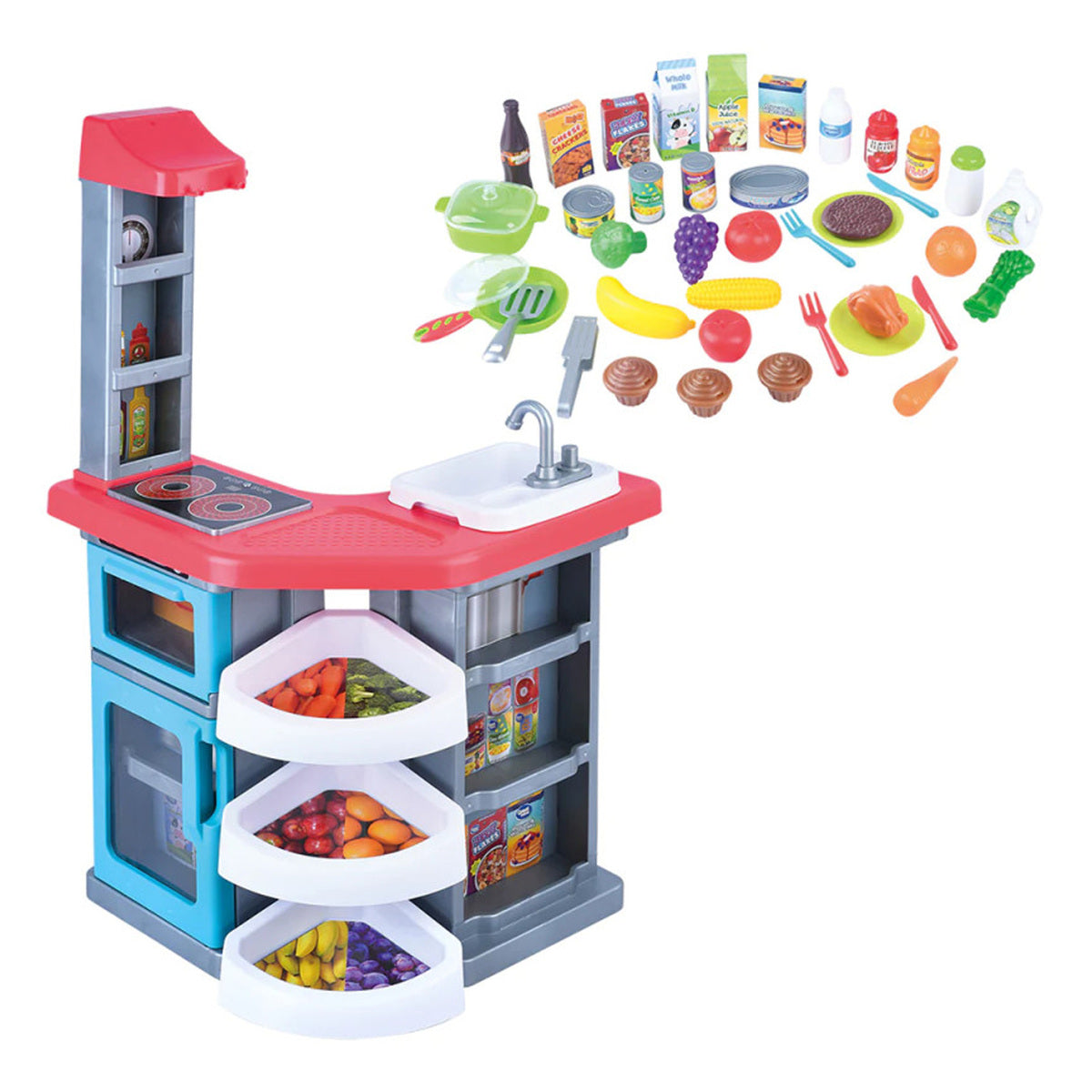 Buy Playgo Gourmet Kitchenette Playset 50 Pcs | Yallatoys.com