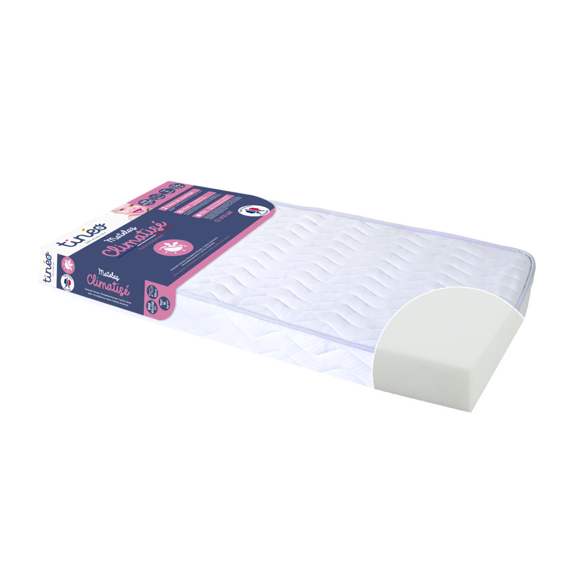 Tineo 2 Side Seasonal Mattress with Removable Cover Tineo Yallatoys