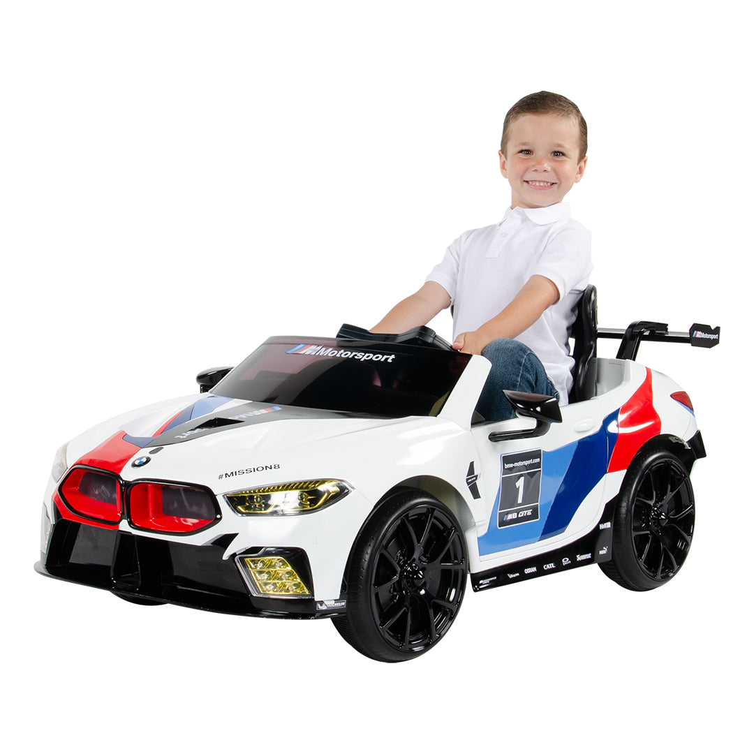 Buy Rollplay BMW M8 GTE Racing, 12V, RC, White | Yallatoys.com
