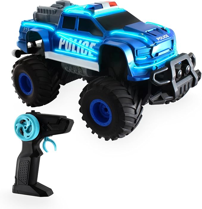 Buy Crazon neon monster scale 1:16 furious cold light police car | Yallatoys.com