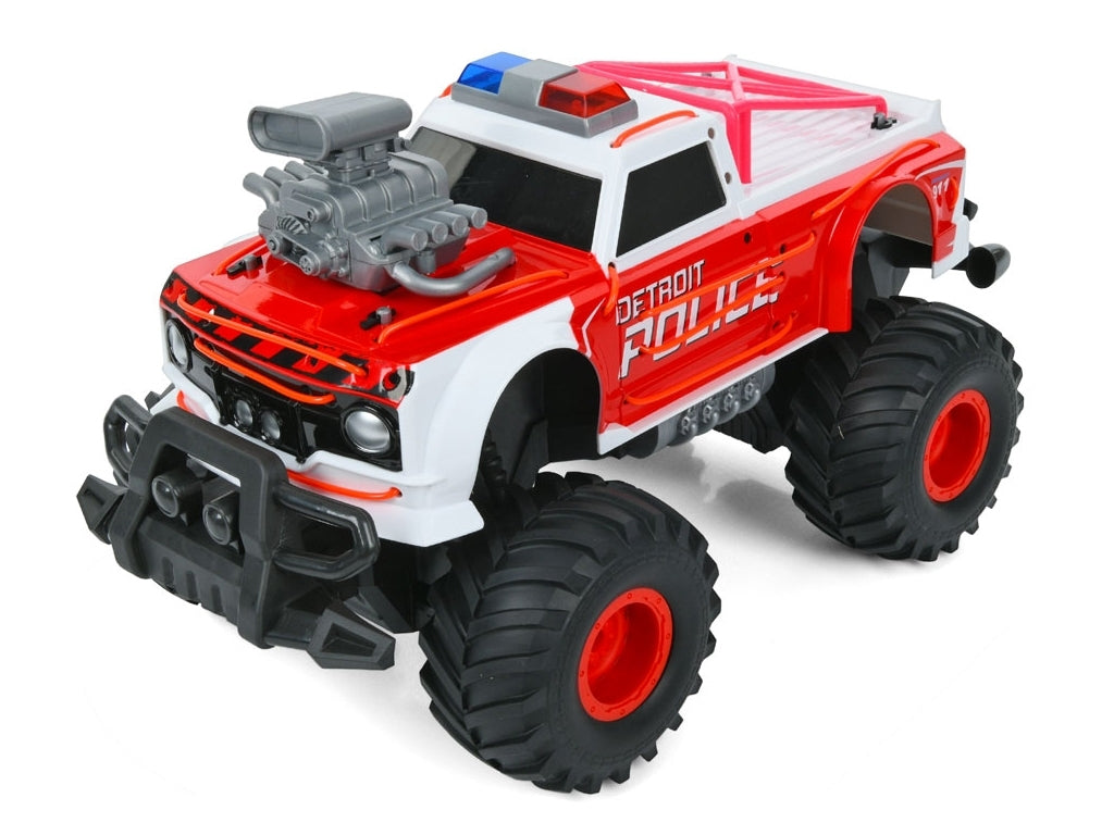 Buy Crazon neon monster scale 1:16 furious cold light detroit police car | Yallatoys.com