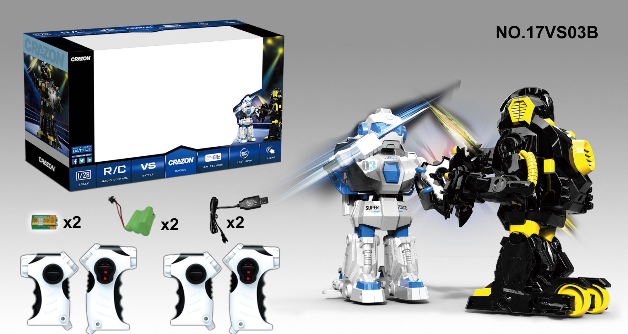 Buy Crazon Rotate Fighting Robot 2pcs Pack | Yallatoys.com