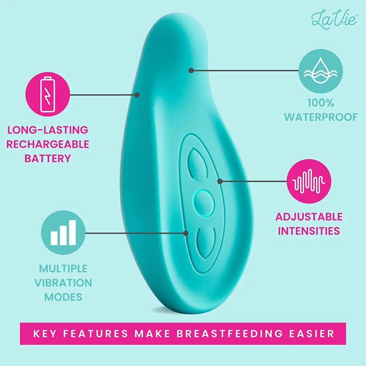 Lavie Lactation Massager Teal Lavie Yallatoys