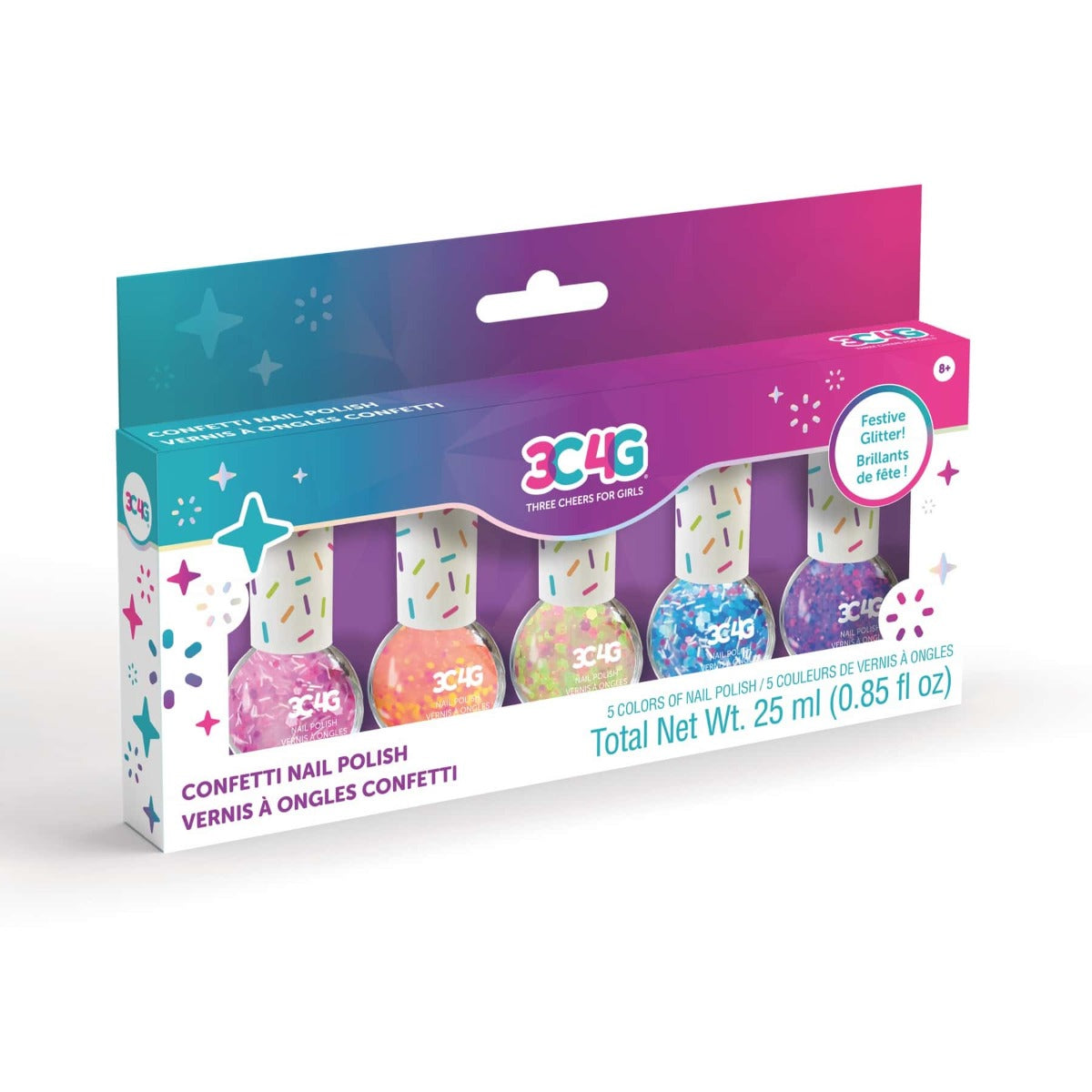 Buy 3C4G Confetti Nail Polish Set 5 Pack | Yallatoys.com