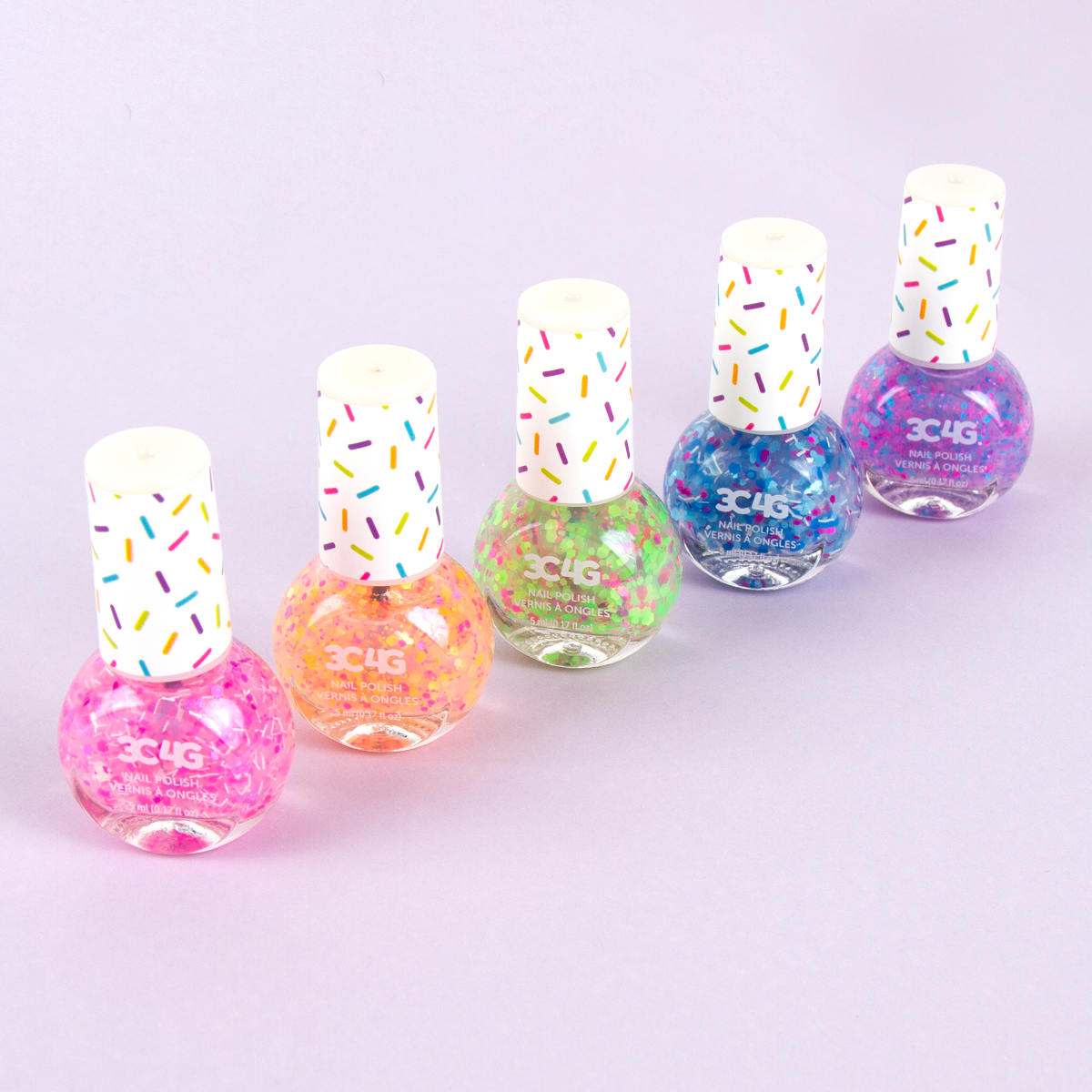 Buy 3C4G Confetti Nail Polish Set 5 Pack | Yallatoys.com