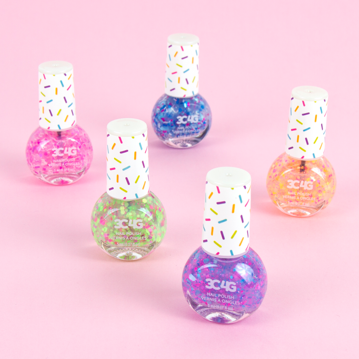 Buy 3C4G Confetti Nail Polish Set 5 Pack | Yallatoys.com