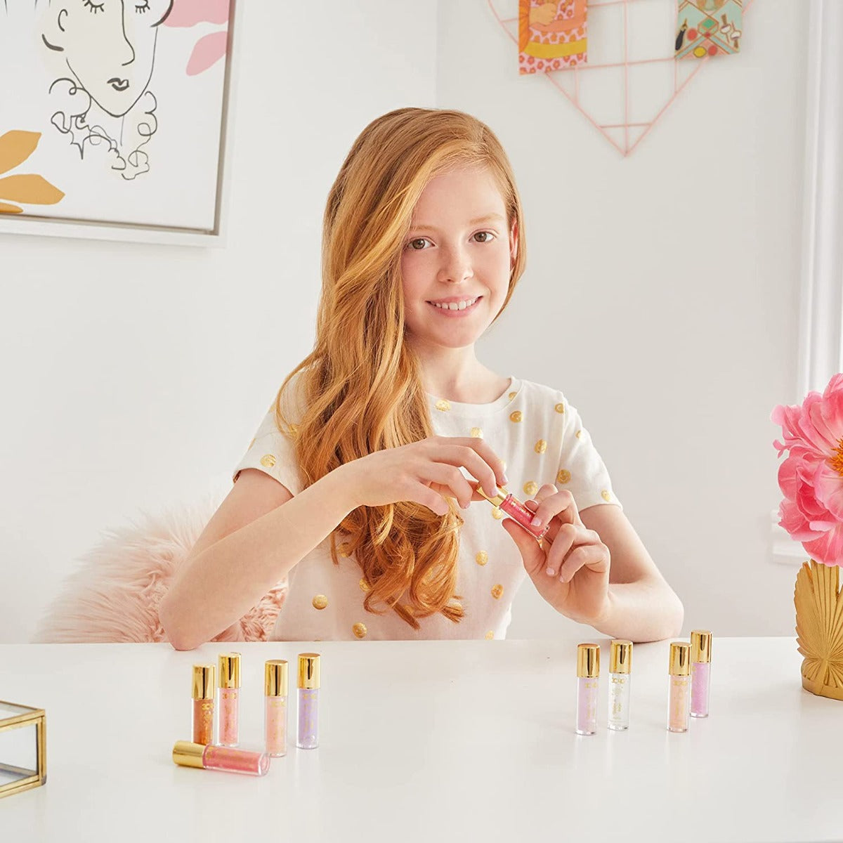 Buy 3C4G Pink and Gold Lip Gloss Set 10 Pack | Yallatoys.com