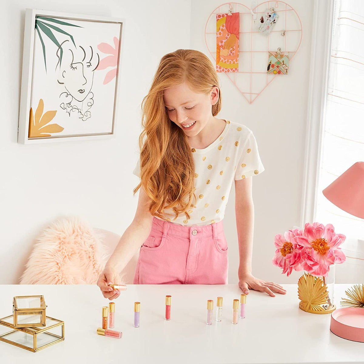 Buy 3C4G Pink and Gold Lip Gloss Set 10 Pack | Yallatoys.com