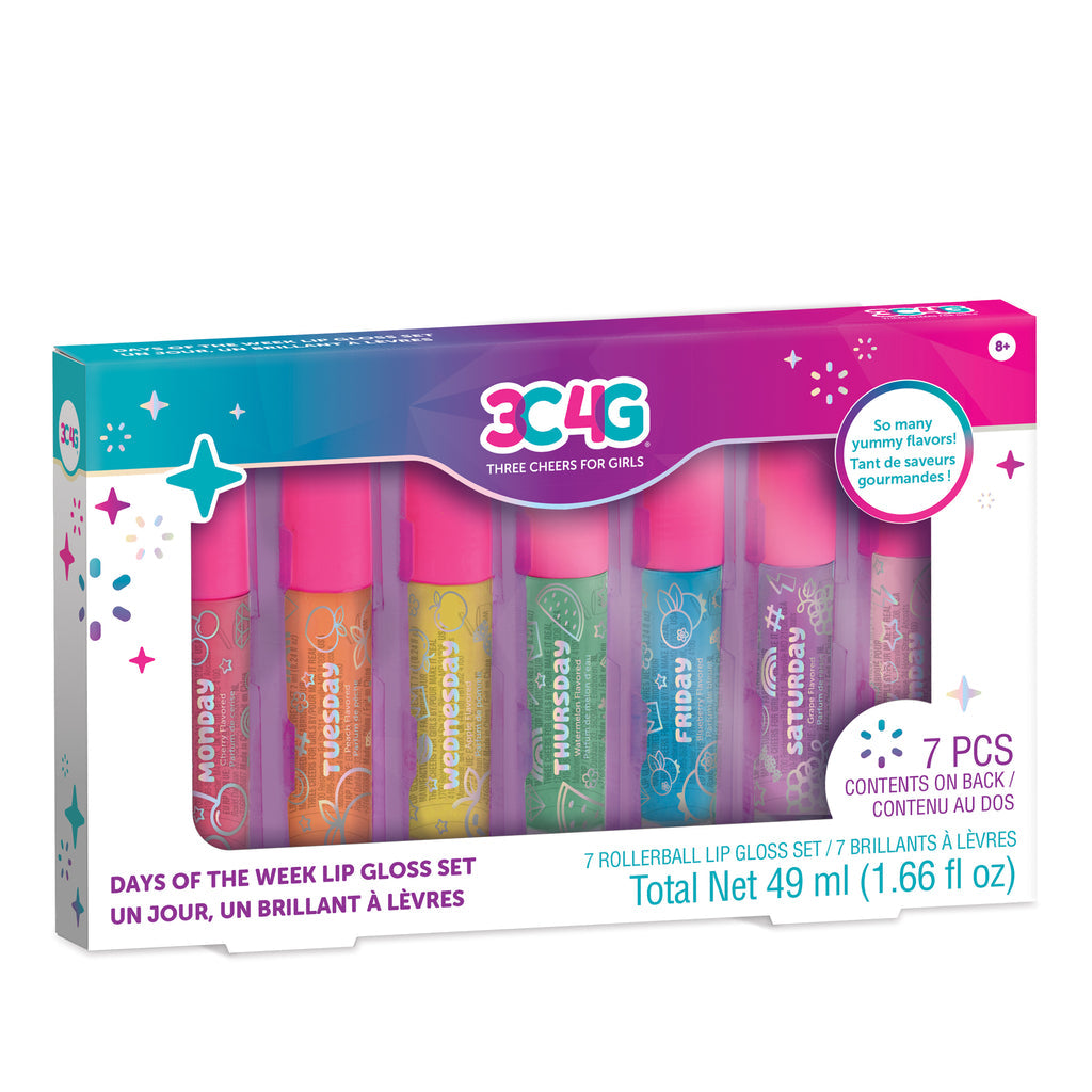 Buy 3C4G Days of the Week Rollerball Lip Gloss Set | Yallatoys.com