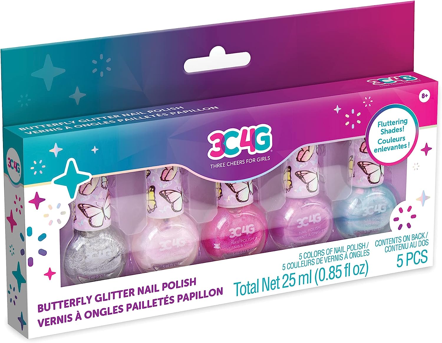 Buy 3C4G Butterfly Nail Polish 5pack Set | Yallatoys.com