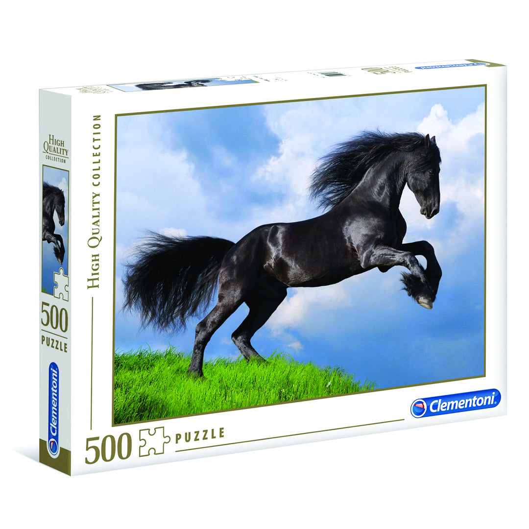 Buy Clementoni Black Horse design Puzzle 500pieces | Yallatoys.com