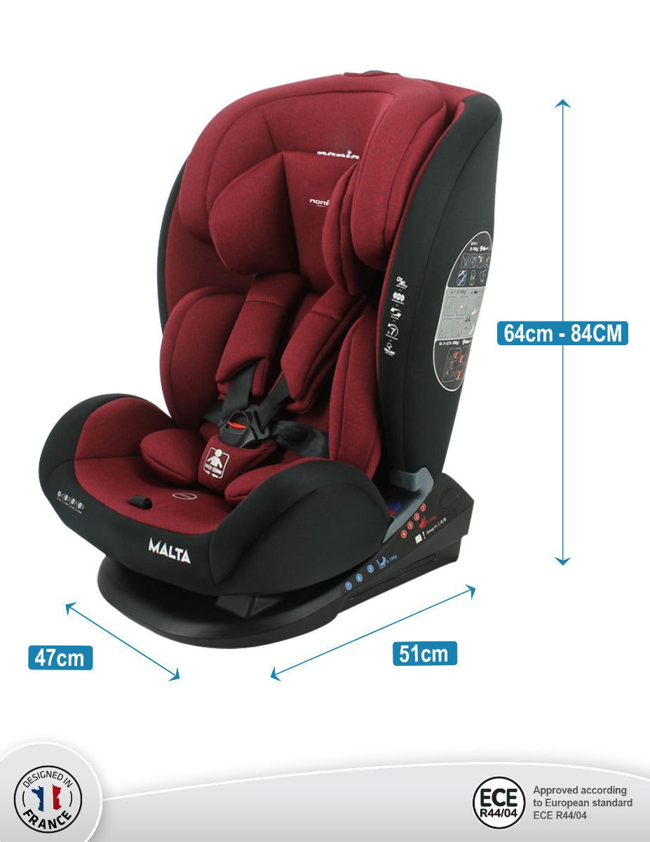 Nania Malta Red Black Baby Car Seat Nania Yallatoys
