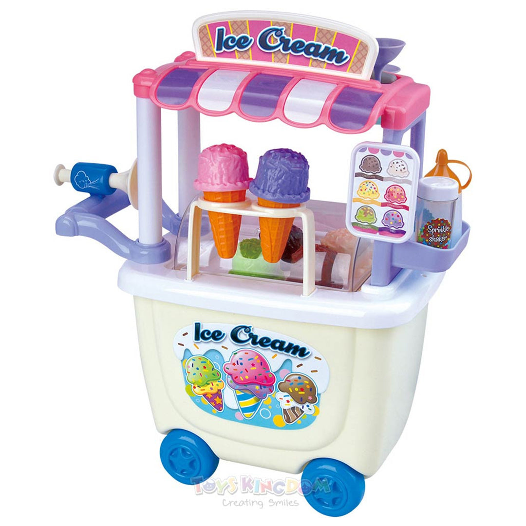 Buy Playgo Gourmet Ice Cream Cart 28 Pieces Set | Yallatoys.com