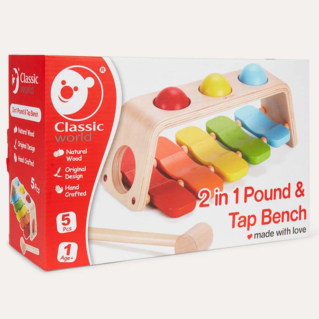 Buy Classic World 2 In 1 Pound & Tap Bench | Yallatoys.com