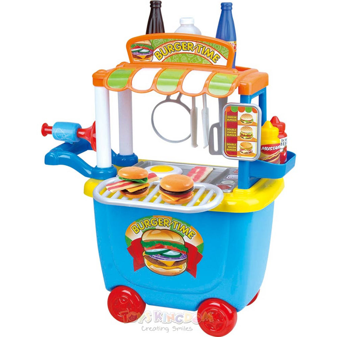 Buy Playgo Gourmet Burger Cart with 36 Pieces | Yallatoys.com