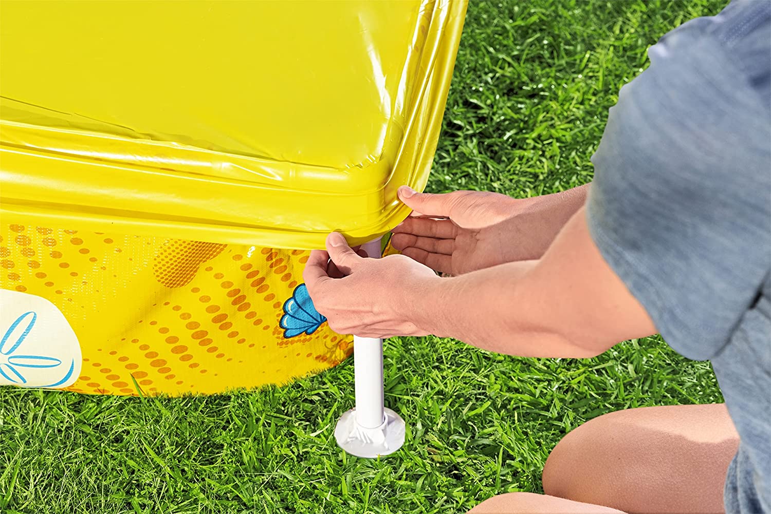 Buy Bestway H2OGOmy First Frame Above Ground Pool and Sandpit Combo 2.1m x 1.2m x 0.31m (Free Installation in 24hrs) | Yallatoys.com