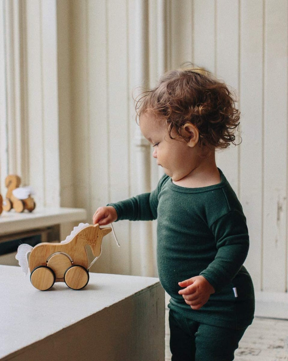 Buy Kinderfeets Bamboo Push and Pull Animal Unicorn | Yallatoys.com