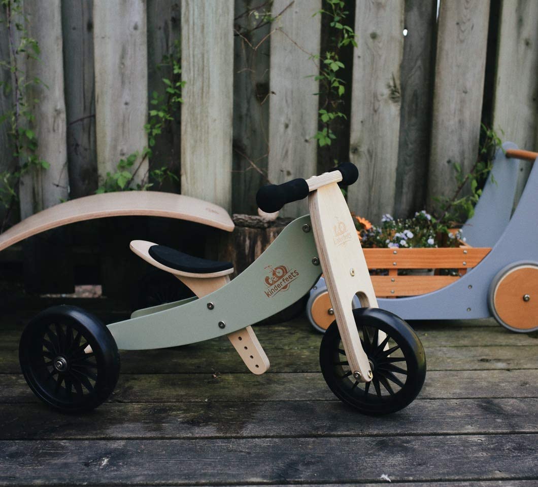 Buy Kinderfeets 2 in 1 Tiny Tot Tricycle & Balance Bike Silver Sage | Yallatoys.com