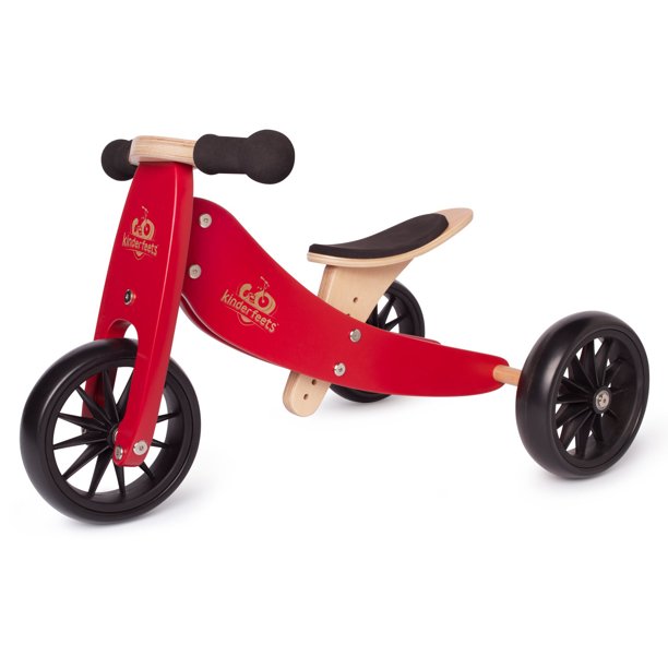 Buy Kinderfeets Tiny Tot 2 in 1 Balance Bike and Tricycle Cherry Red | Yallatoys.com