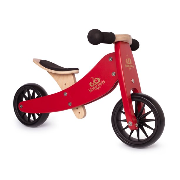 Buy Kinderfeets Tiny Tot 2 in 1 Balance Bike and Tricycle Cherry Red | Yallatoys.com
