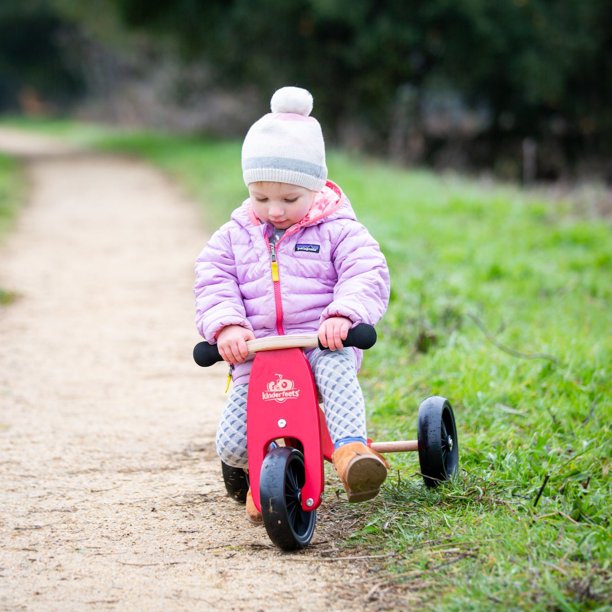 Buy Kinderfeets Tiny Tot 2 in 1 Balance Bike and Tricycle Cherry Red | Yallatoys.com