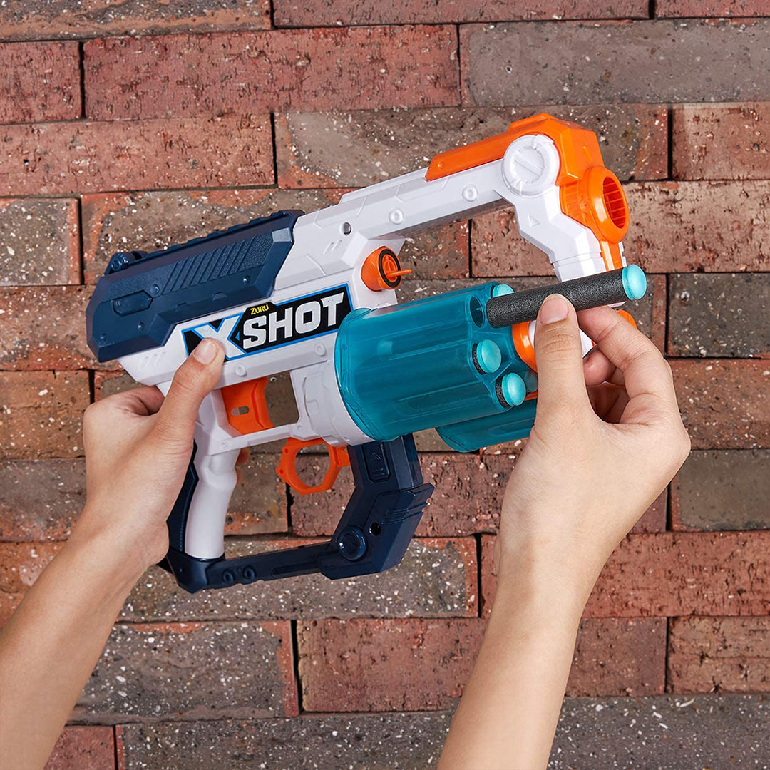 Buy X-Shot Excel Xcess Tk-12 Double Pack Blaster With 6 Cans & 24 Darts | Yallatoys.com