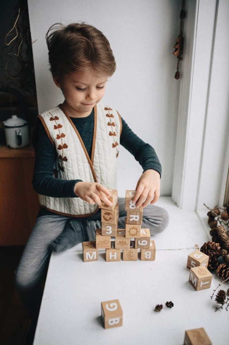 Buy Kinderfeets ABC Blocks Wooden Toy Blocks | Yallatoys.com