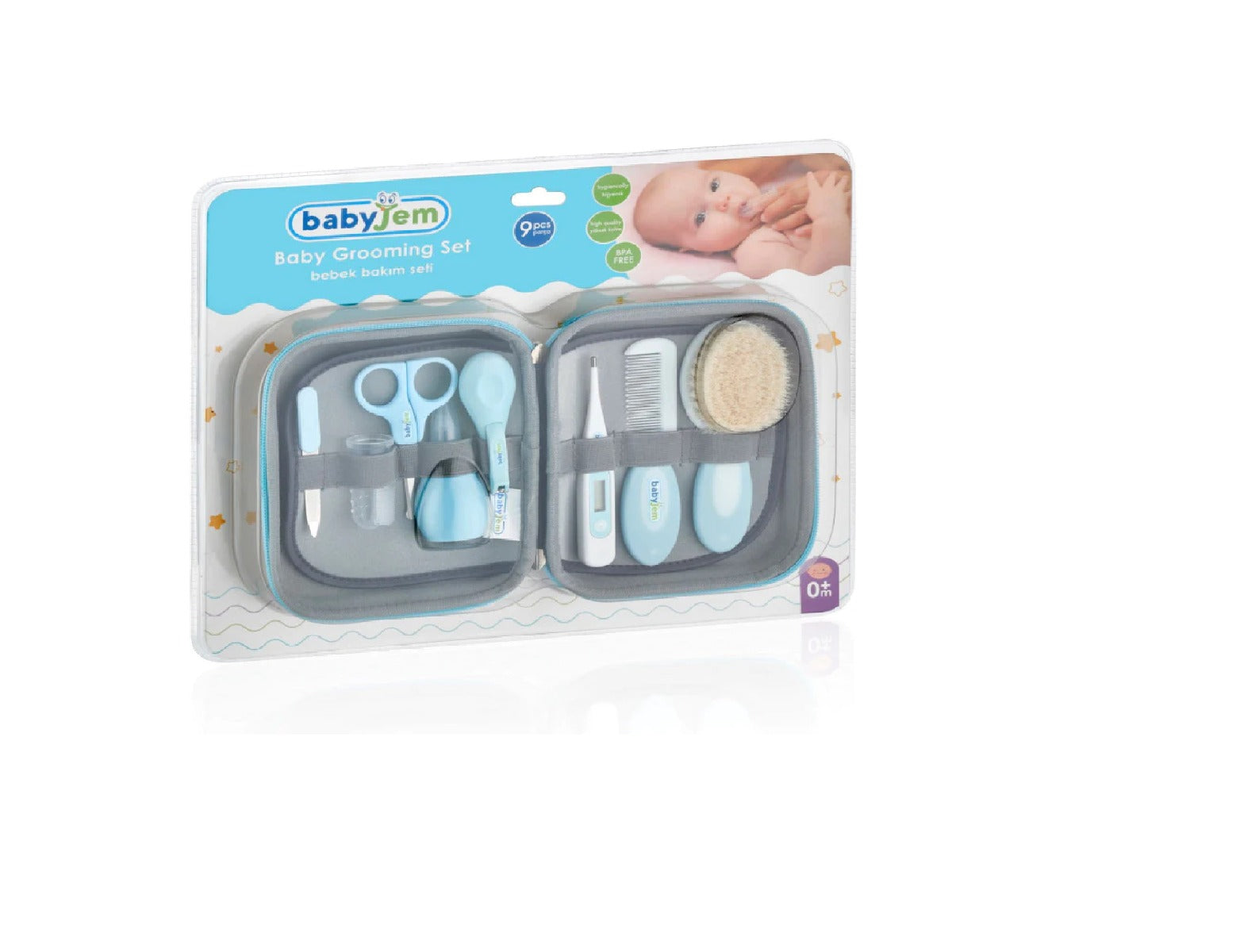 Babyjem Baby Grooming Set Blue 9 Pcs Babyjem Yallatoys