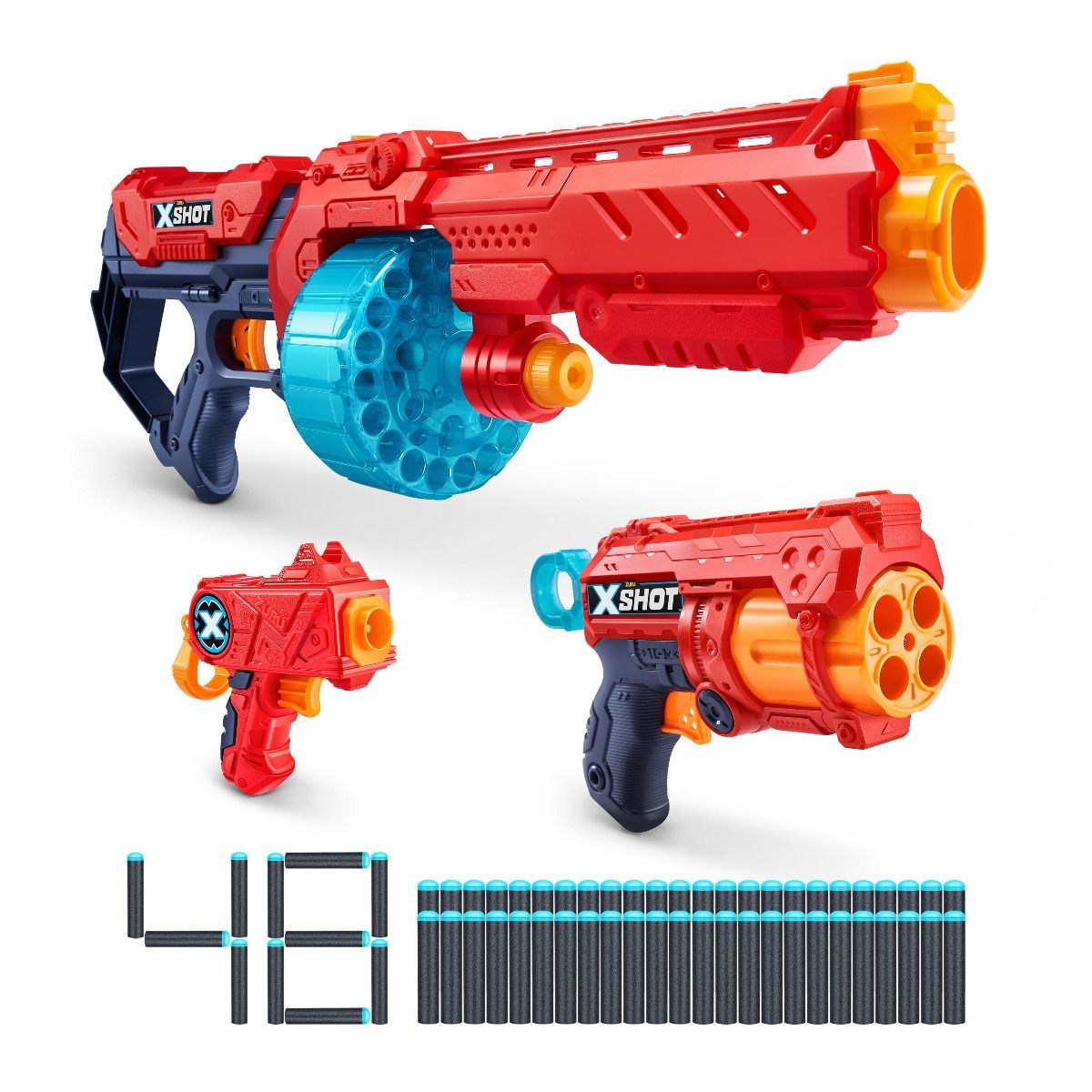 Buy X Shot Combo Pack Turbo Fire & Fury 4 & Micro 48Darts | Yallatoys.com