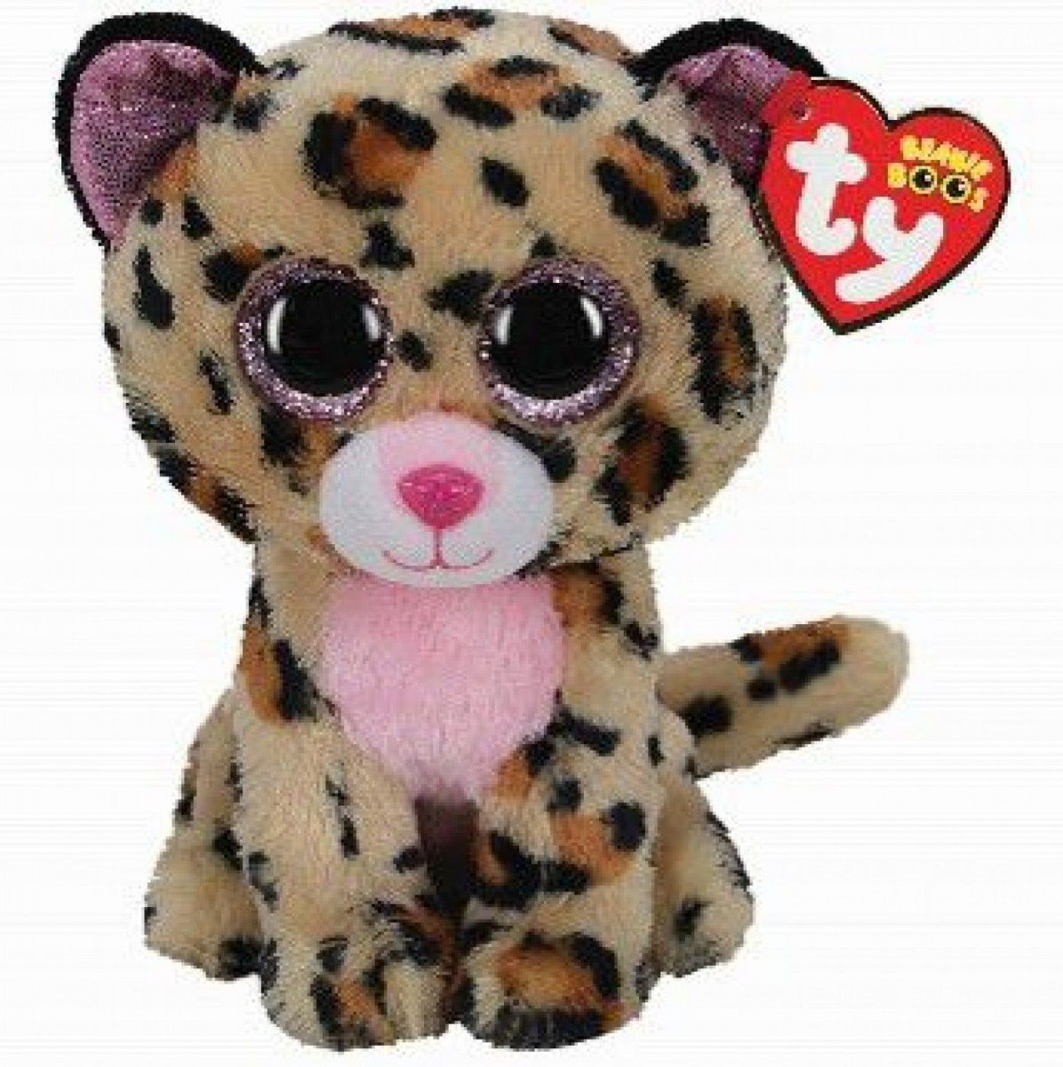 Buy TY Beanie Boos Leopard Livvie Brown Pink Medium | Yallatoys.com