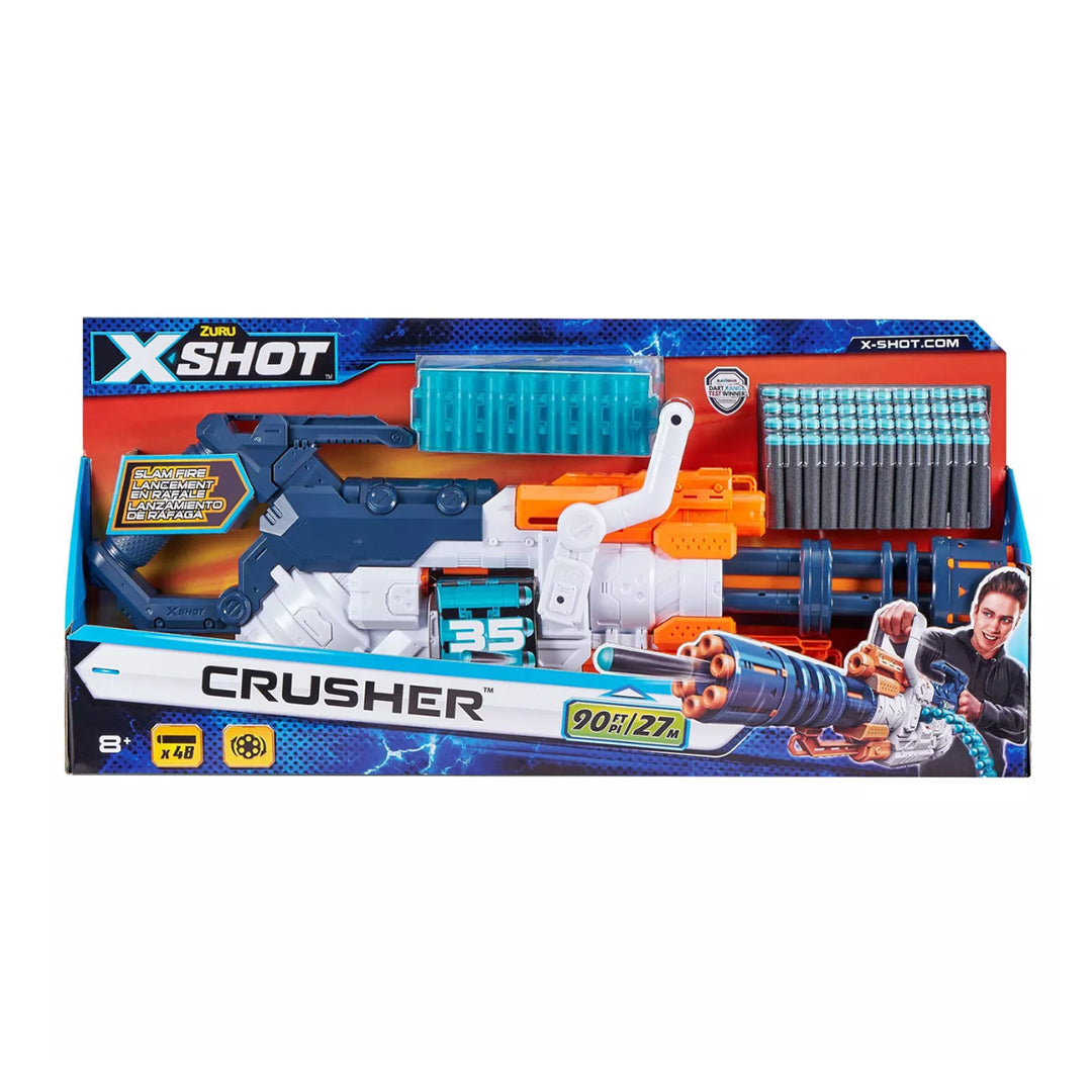 Buy X Shot Zuru Excel Crusher Toy blaster with slam fire function | Yallatoys.com