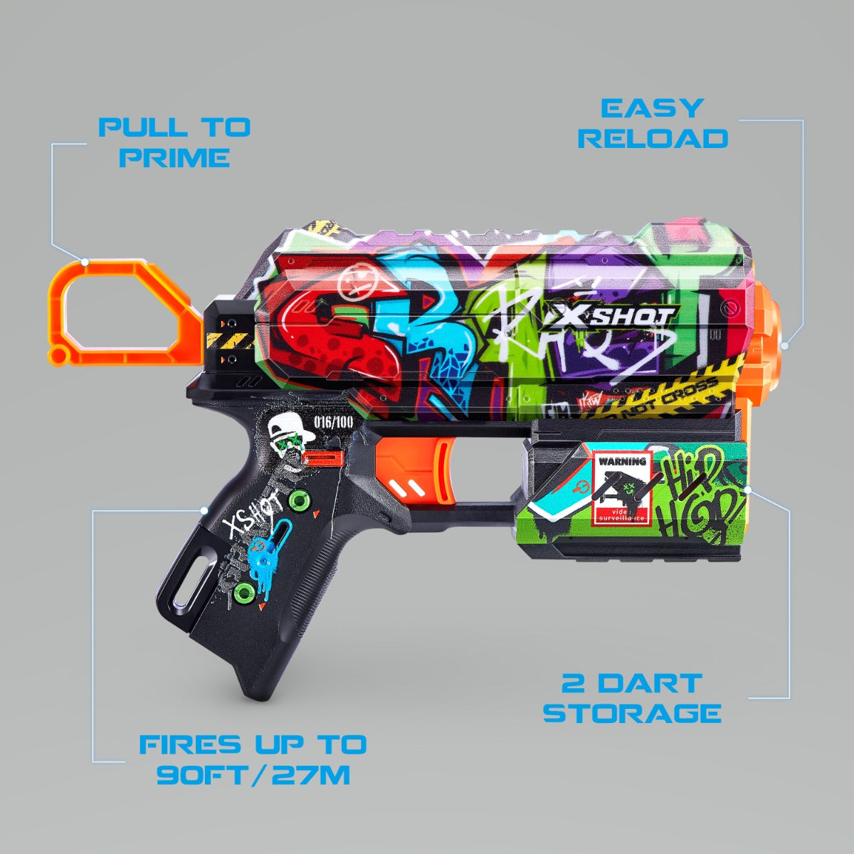 Buy X Shot Skins Last Stand Double Flux Dart Blaster Combo Pack with 48Darts | Yallatoys.com
