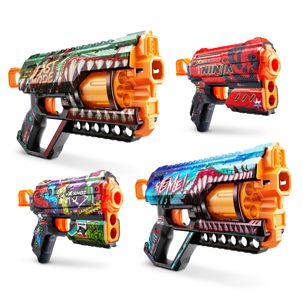 Buy X Shot Mix Combo 2 Pack Griefer And 2 Pack Flux Shooter | Yallatoys.com